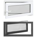 vidaXL Otočné a sklopné okno do suterénu RISOR 100 x 50 cm PVC a sklo