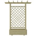 vidaXL Záhradná pergola s kvetináčom 162x56x204 cm, drevo
