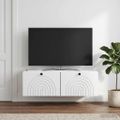 vidaXL Nástenná TV skrinka 99 x 41 x 30 cm Biela Kompozitné drevo