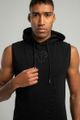 Tielko Essential Hoodie Tank Black - STRIX, veľkosť S, 95 % cotton, 5 % elastane
