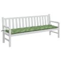 vidaXL Podložka na záhradnú lavičku vzor listov 200x50x7 cm látka