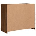 vidaXL Komoda s LED svetlami hnedý dub 81x37x67 cm