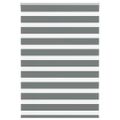 vidaXL Zebra roleta tmavošedá 95x100 cm šírka látky 90,9 cm polyester