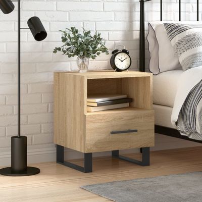 vidaXL Nočný stolík dub sonoma 40x35x47,5 cm kompozitné drevo