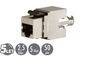 Zarezávací keystone Solarix CAT5E STP SXKJ-5E-STP-BK