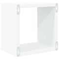 vidaXL Nástenné police 4 ks biele 22x15x22 cm