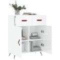 vidaXL Komoda lesklá biela 69,5x34x90 cm spracované drevo