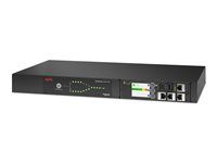 Redundantný switch (na montáž do regálu) - AC 100/120 V - 1440 VA - 1 fáza - Ethernet 10/100/1000, USB - výstupné konektory: 10 - 1U - 2.43 m kábel - čierna