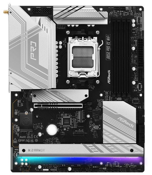 ASRock B850 Pro RS WiFi / AMD B850 / AM5 / 4x DDR5 DIMM / 4x M.2 / HDMI / USB-C / WiFi / ATX