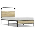 vidaXL Posteľný rám bez matraca 75x190 cm dub sonoma kompozitné drevo