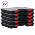 vidaXL Triediace boxy 10 ks 40x30x5 cm polypropylén