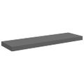 vidaXL Plávajúce nástenné police 4 ks, lesklé sivé 80x23,5x3,8 cm, MDF