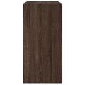 vidaXL Bočná skrinka so sklenenými dvierkami hnedý dub 68x37x75,5 cm