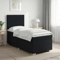 vidaXL Posteľ boxspring s matracom Čierna 80 x 200 cm Látka