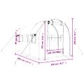 vidaXL Fóliovník s oceľovým rámom zelený 8 m² 4x2x2 m