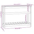 vidaXL Kvetináč s policou sivý 111,5x34,5x81 cm masívna borovica