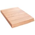 vidaXL Nástenná polica bledohnedá 40x60x(2-6) cm ošetrený masívny dub