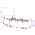 vidaXL Rám postele s čelom čierny 100x200 cm masívne drevo
