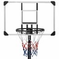vidaXL Basketbalový stojan priehľadný 235-305 cm polykarbonát