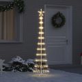vidaXL LED vianočný stromček Teplá biela 51 x 51 x 190 cm Kov