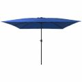 vidaXL Záhradný slnečník 295 x 295 x 245 cm Polyester a oceľ Azurblue