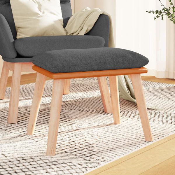 vidaXL Podnožka tmavosivá 45x29,5x35 cm látka a umelá koža