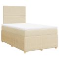 vidaXL Boxspring posteľ s matracom krémový 120x200 cm látka