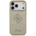 Guess Fixed Glitter Big 4G Metal Frame puzdro pre iPhone 17 Pro Max zlatá