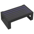 vidaXL Konferenčný stolík s nekonečnými LED čierny 90x53x30 cm
