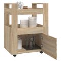 vidaXL Kuchynský vozík dub sonoma 60x45x80 cm spracované drevo