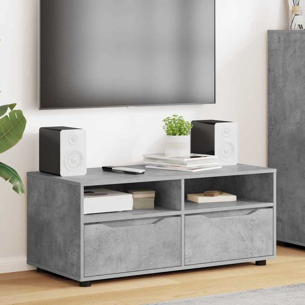vidaXL TV skrinka Betónová šedá 100 x 48 x 43 cm Kompozitné drevo