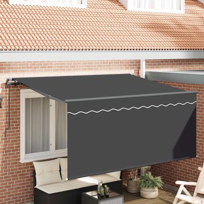 vidaXL Zatemniteľná markíza Pruhovaný Antracit 300 x 200 cm látka