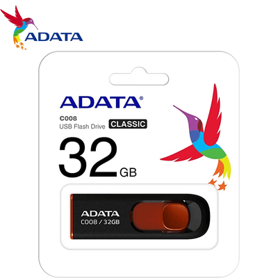 AC008-32G-RKD ADATA 32GB USB C008 čierno/červená (potlač)