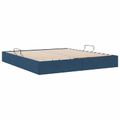 vidaXL Otomanový posteľný rám s úložiskom Modrá 160 x 200 cm látka