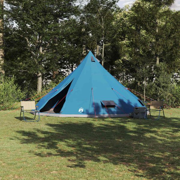 vidaXL Tipi stan so strechou s úložiskom Modrá 560 x 560 x 300 cm taft