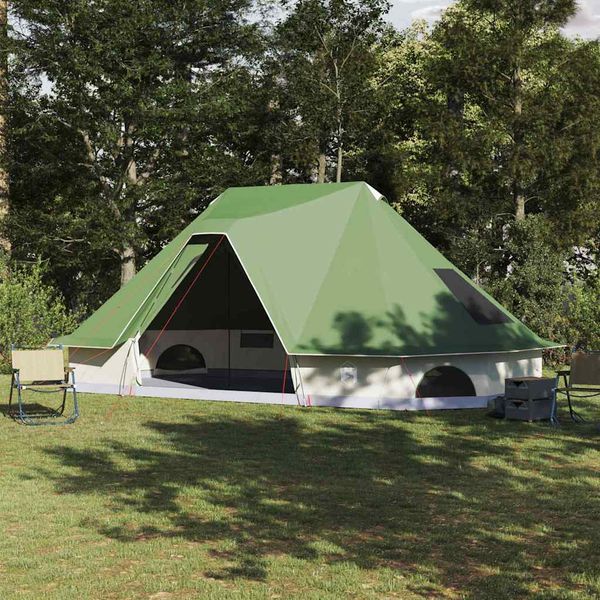 vidaXL Tipi stan so strechou Zelená 680 x 430 x 270 cm taft