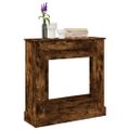 vidaXL Obloženie krbu dymový dub 90x30x90 cm kompozitné drevo