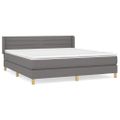 vidaXL Boxspring posteľ s matracom tmavosivá 160x200 cm látka