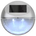 vidaXL Vonkajšie solárne nástenné LED lampy 24 ks okrúhle strieborné