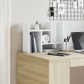 vidaXL Organizér na stôl, biely 34,5x15,5x35,5 cm, kompozitné drevo