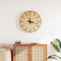 vidaXL Nástenné hodiny so svietiacimi ručičkami a indexmi žlté Ø30 cm