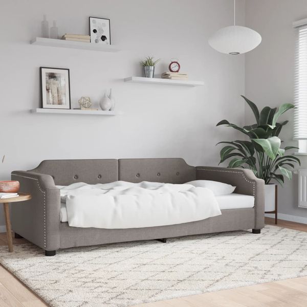 vidaXL Posteľný rám sivohnedý 80x200 cm látka