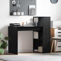 vidaXL Stôl Čierny dub Kompozitné drevo 108 x 55 x 103.5 cm
