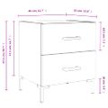 vidaXL Nočný stolík dub sonoma 40x35x47,5 cm kompozitné drevo