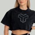 Dámske tričko CropTop Washed Black - STRIX, veľkosť XS, veľkosť oblečenia XS