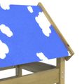 vidaXL Herná veža Hnedá 85 x 52,5 x 239 cm Masívne impregnované drevo