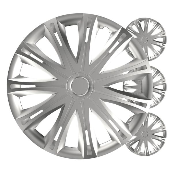 Poklice Spark 15” stříbrná sada 4ks COLOR BOX