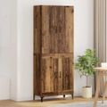 vidaXL Highboard Staré drevo 69,5 x 34 x 180 cm Kompozitné drevo