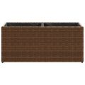vidaXL Záhradný kvetináč s 2 nádobami hnedý 72x30x32 cm polyratan