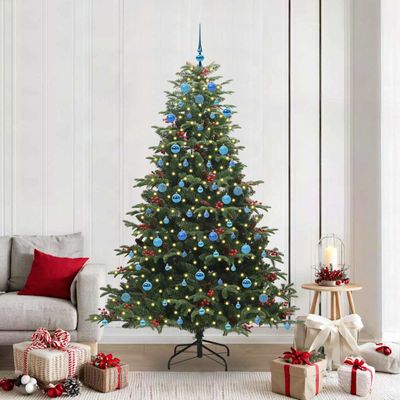 vidaXL Umelý vianočný stromček Zelená 210 cm PVC, kov a plast